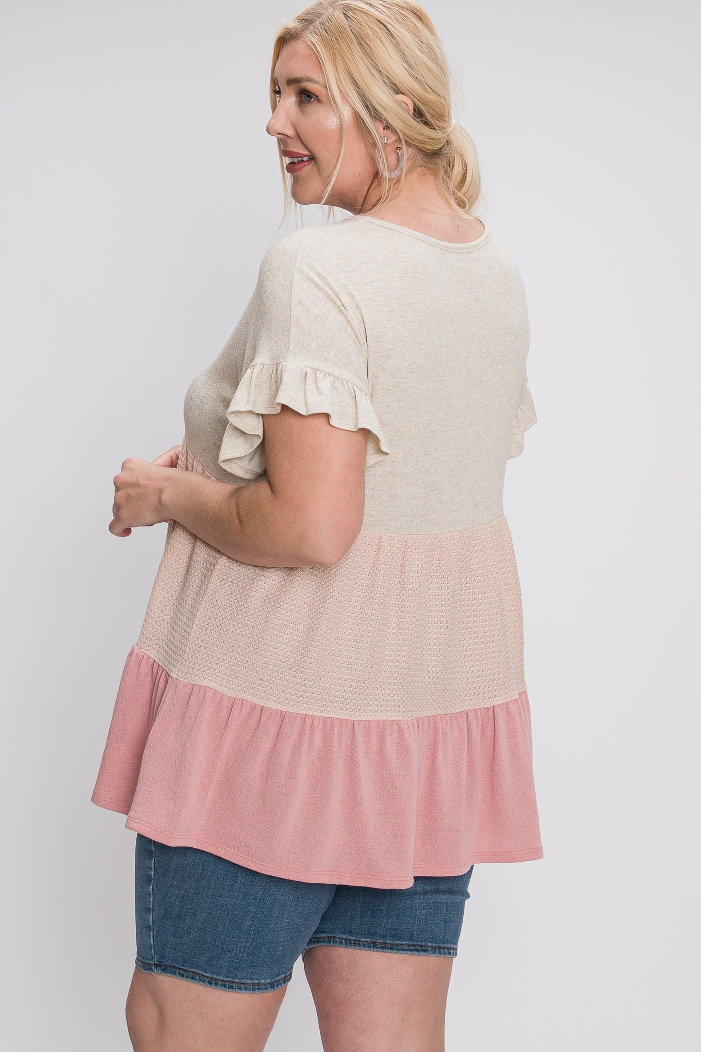 Queen Ruffle Sleeve Babydoll Top