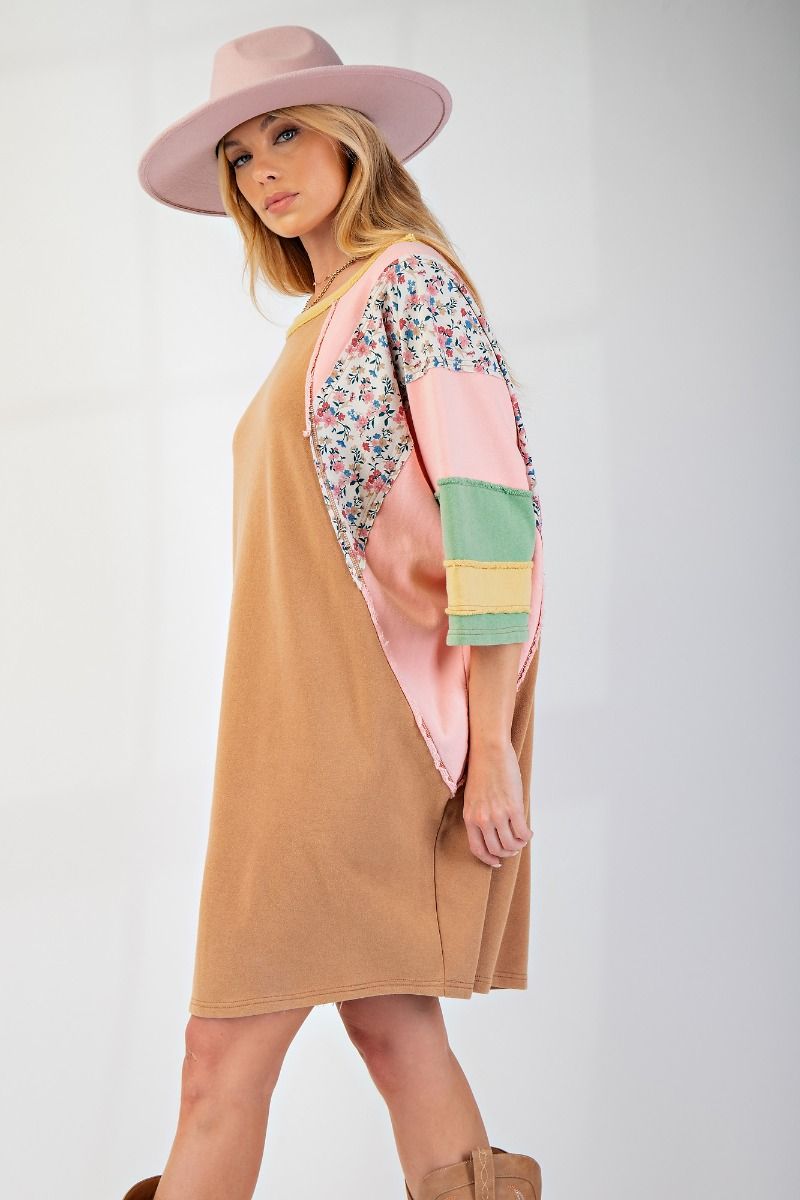 Queen Pink Latte Mix Sleep Dress