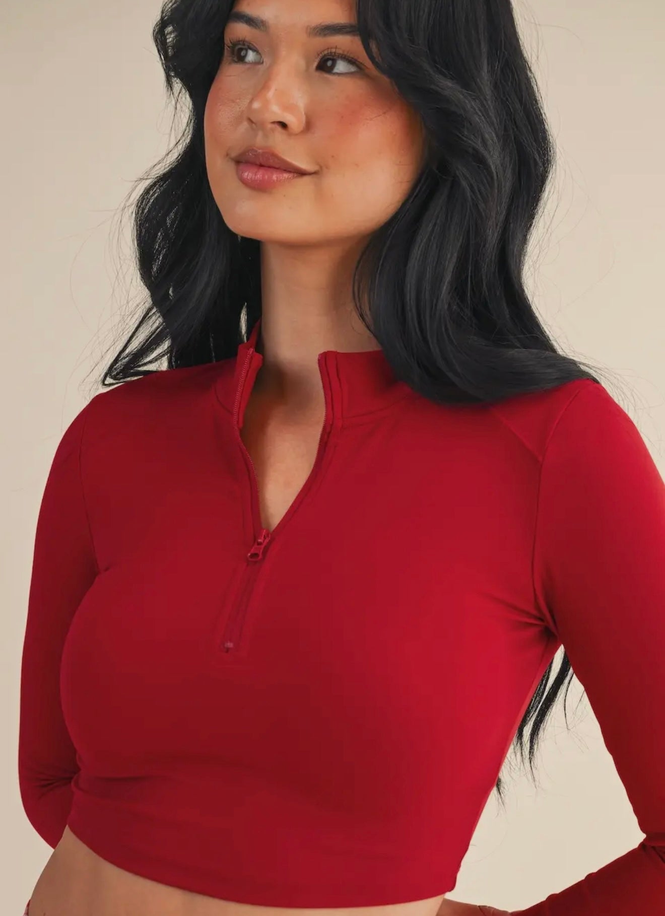 Performance Fitted Crop Half Zip