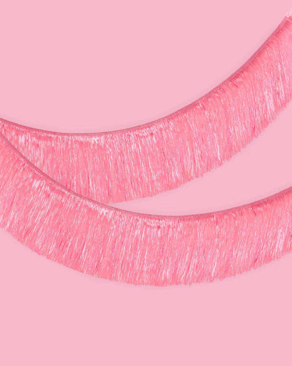 Pink Fringe Party Banner