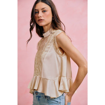 Satin Lace Top