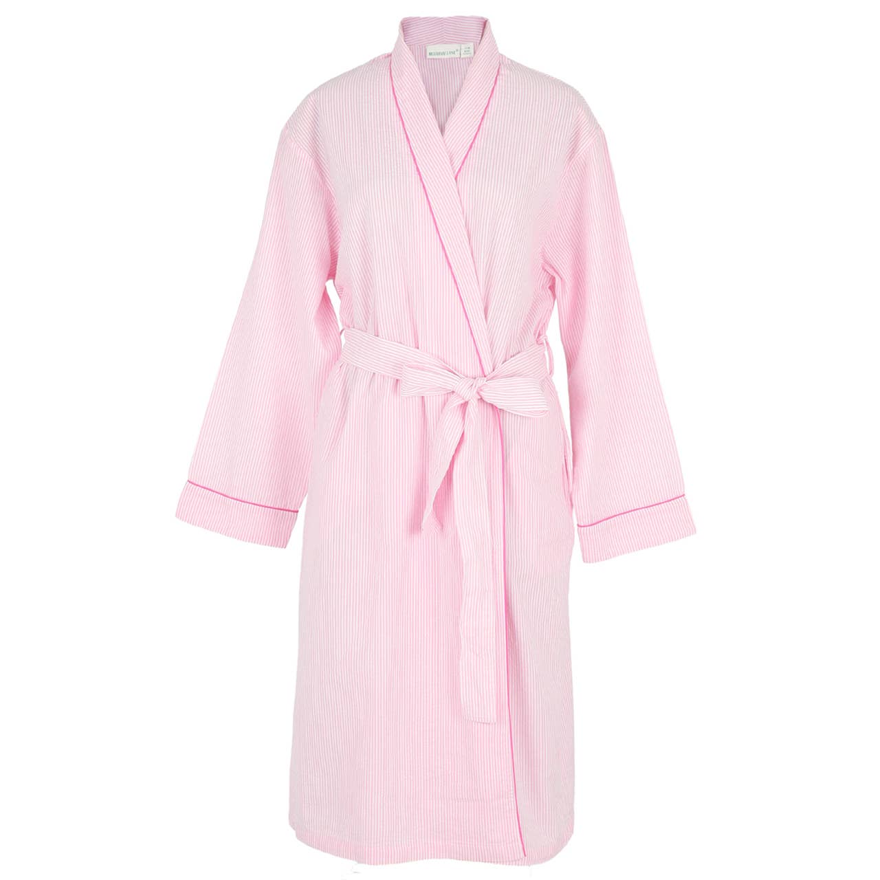 Pink Seersucker-Pink Robe