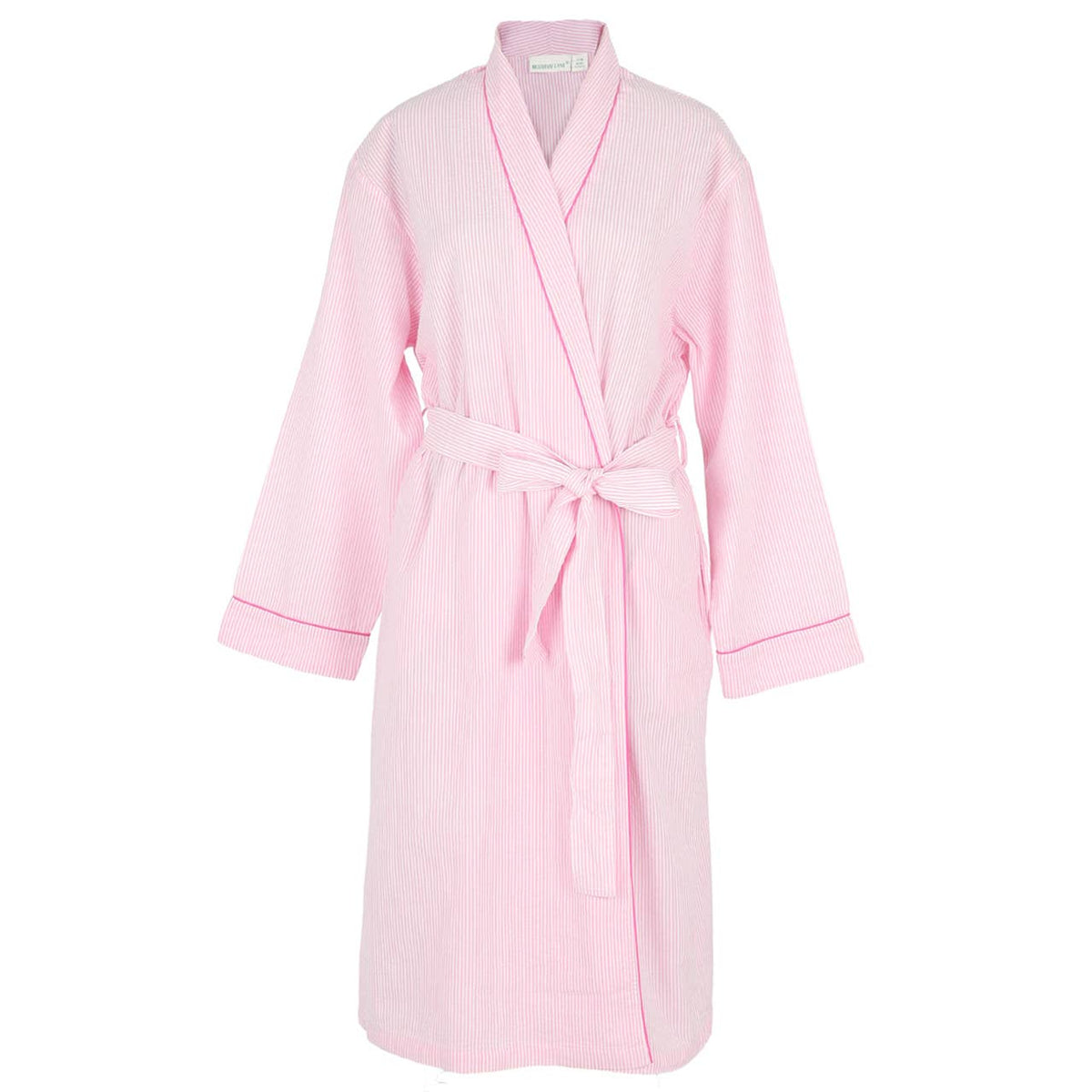 Pink Seersucker-Pink Robe