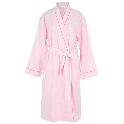 Pink Seersucker-Pink Robe