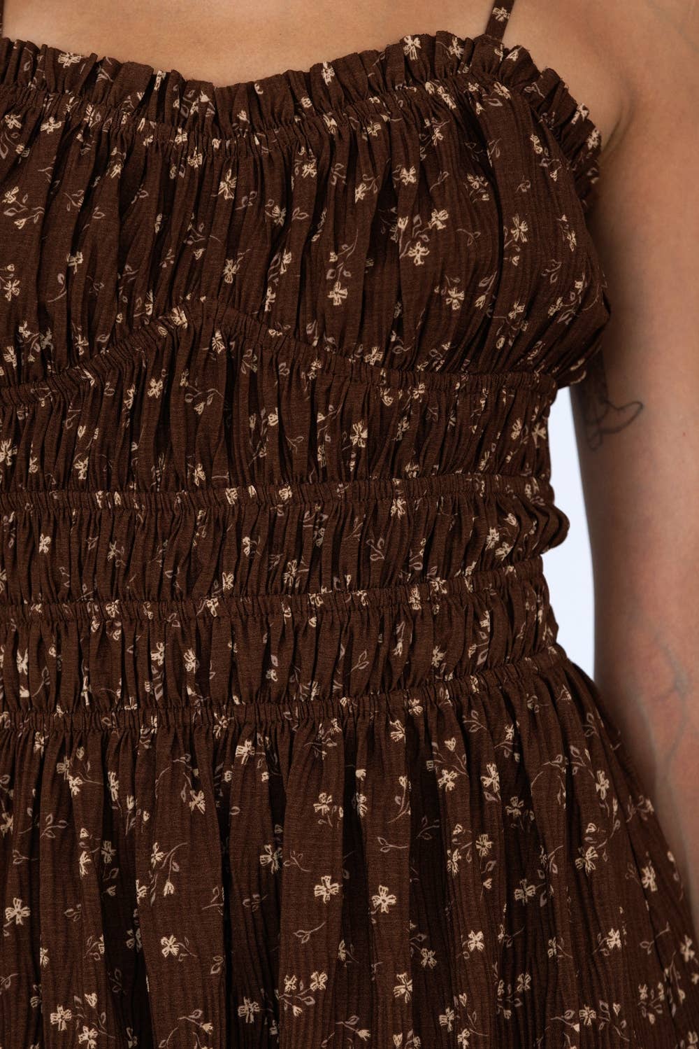 Flower Brown Dress