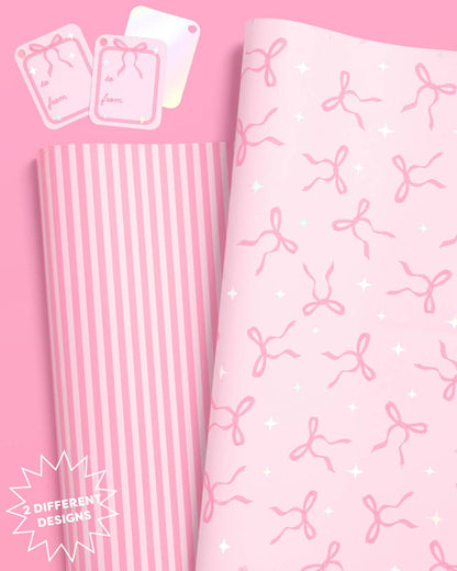 Pretty in Pink Wrapping Paper Set