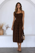 Flower Brown Dress