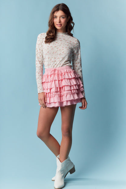 Pink Ruffle Skirt