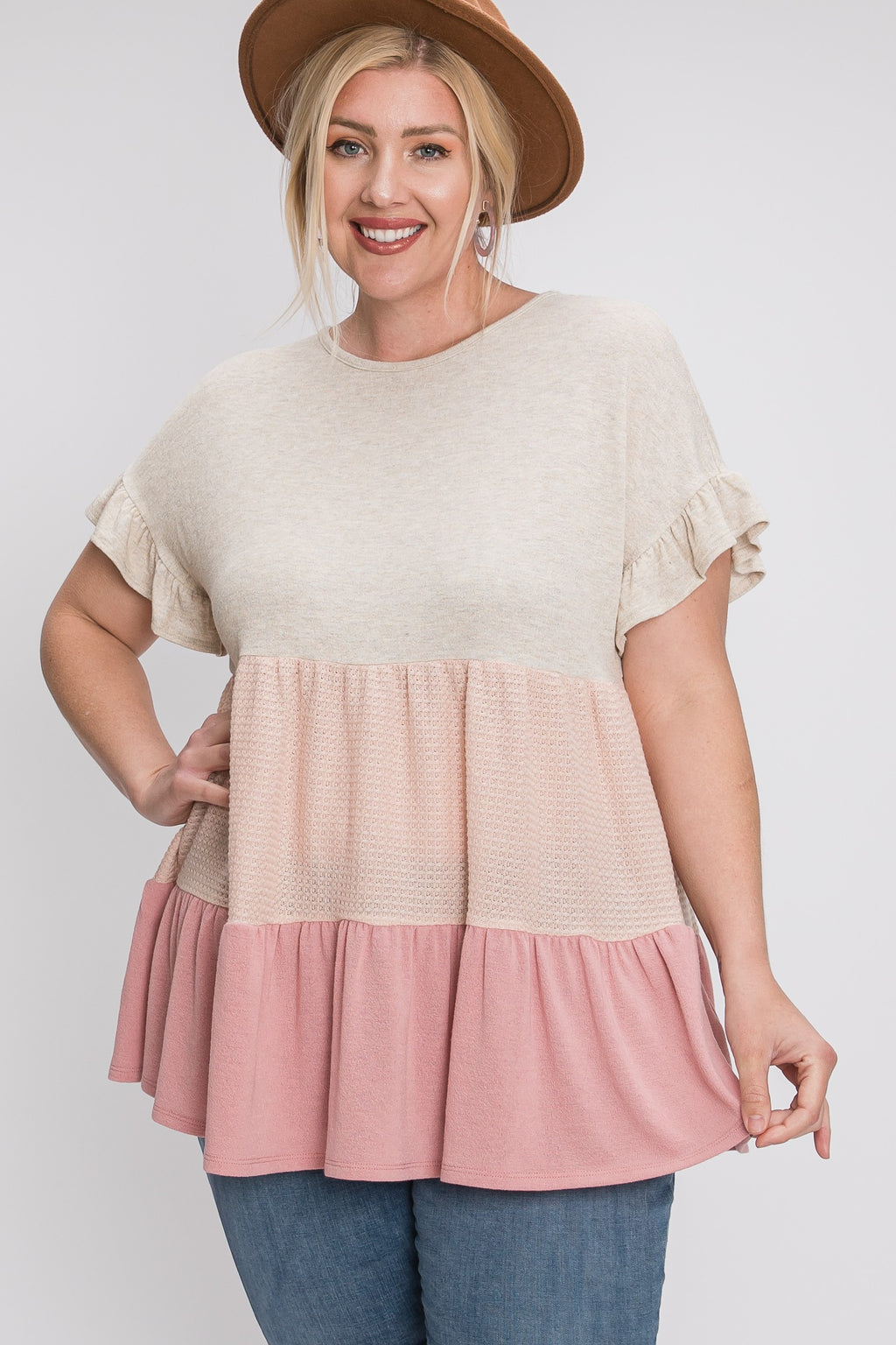 Queen Ruffle Sleeve Babydoll Top