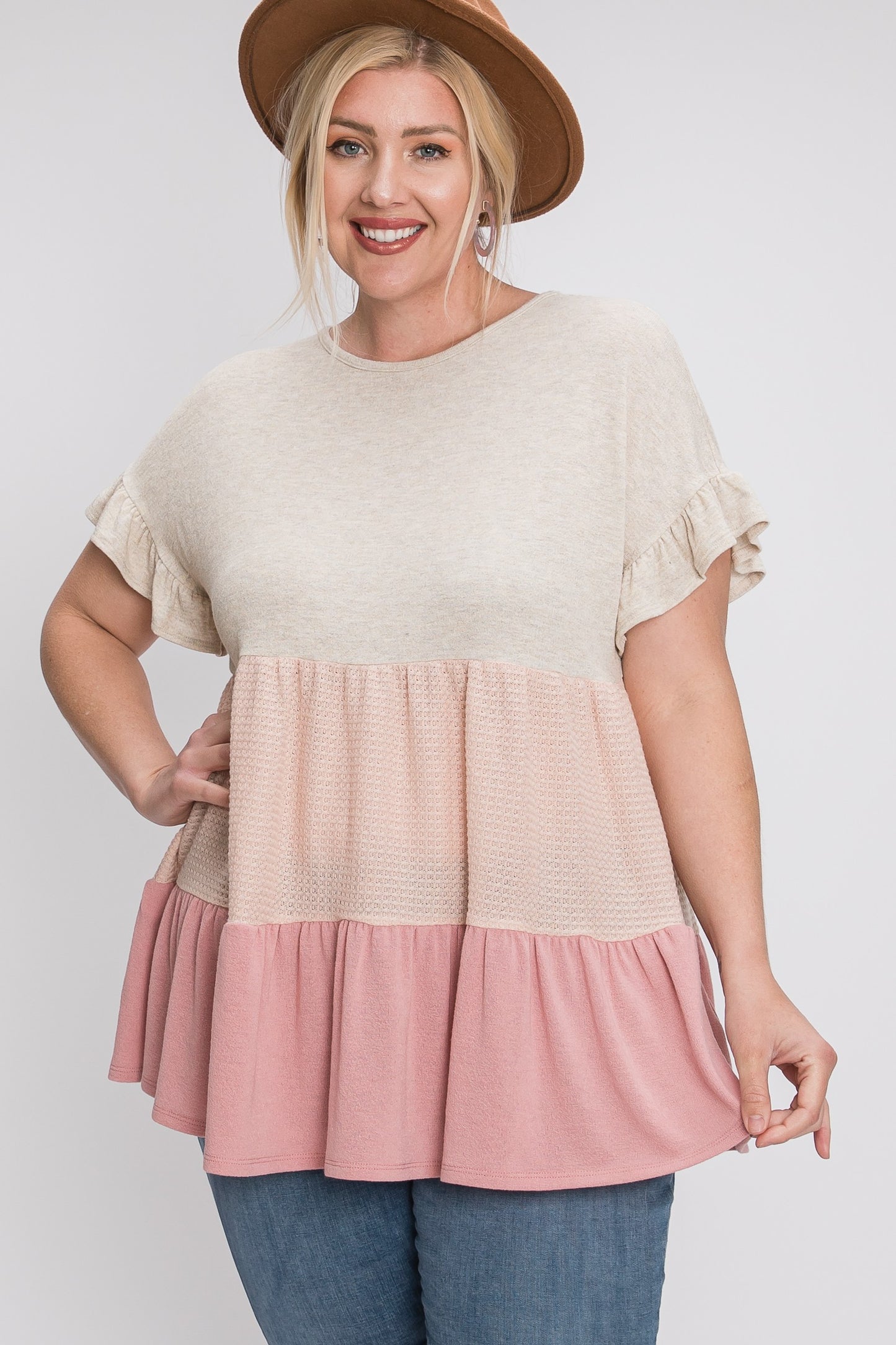 Queen Ruffle Sleeve Babydoll Top