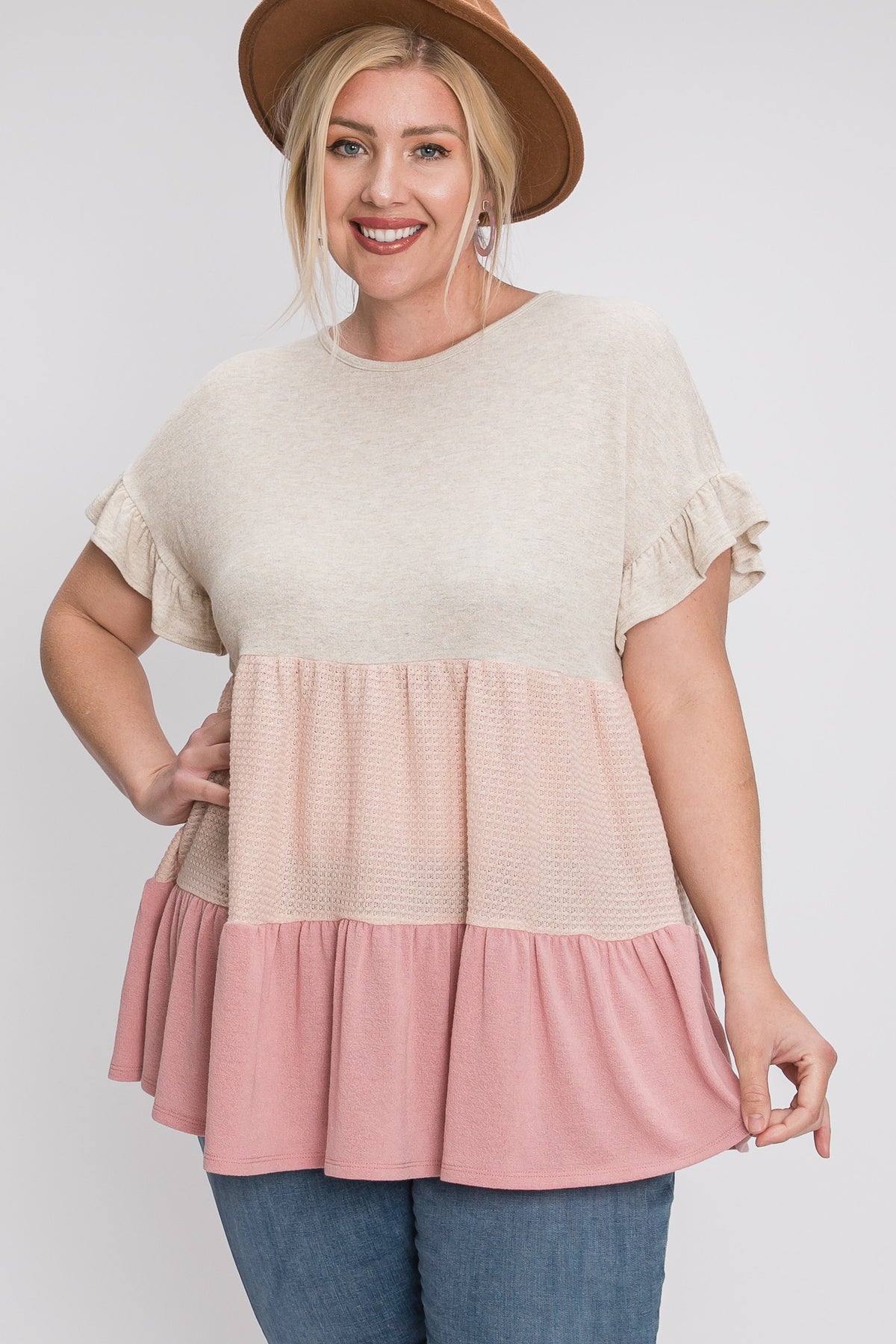 Queen Ruffle Sleeve Babydoll Top