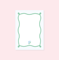 Blue Stripe Flower Notepad