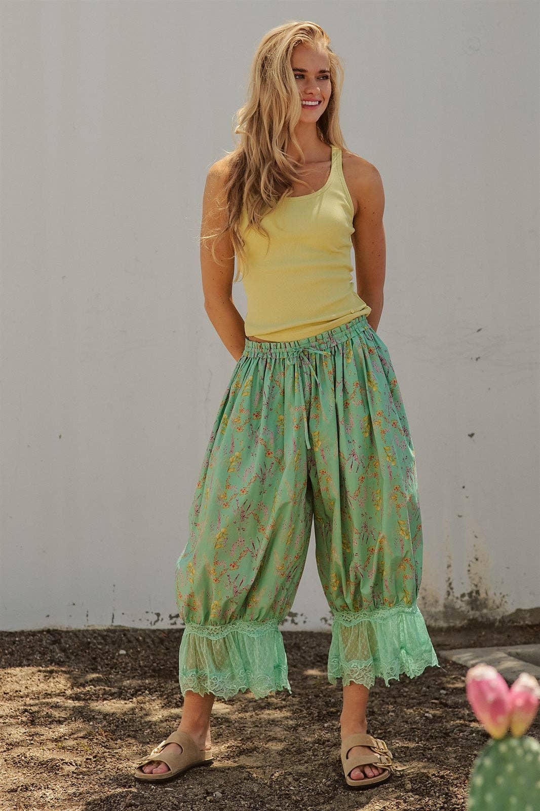 Green Bloomer Pants