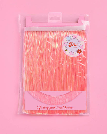 Pink Fringe Party Banner