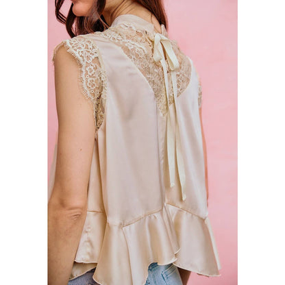 Satin Lace Top