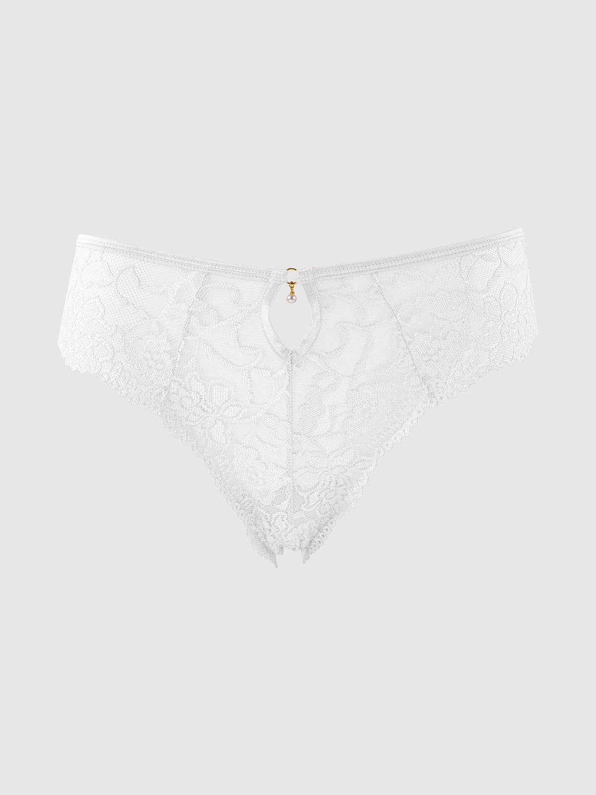 Ivory Lace Keyhole Cheekster