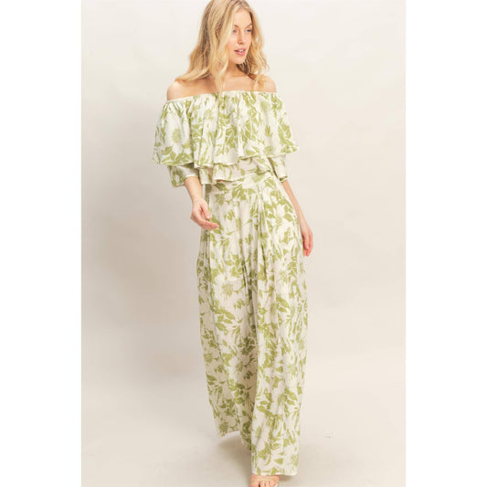 Floral Off-Shoulder Set