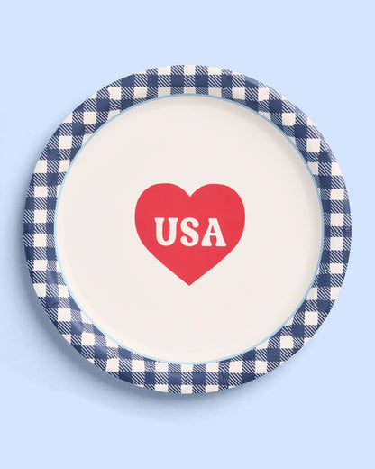 All American Plates - 24 paper plates