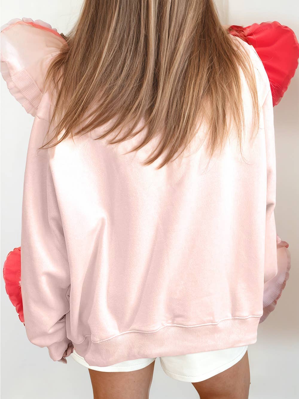 Valentine Heart & Bow Mock Neck Sweatshirt