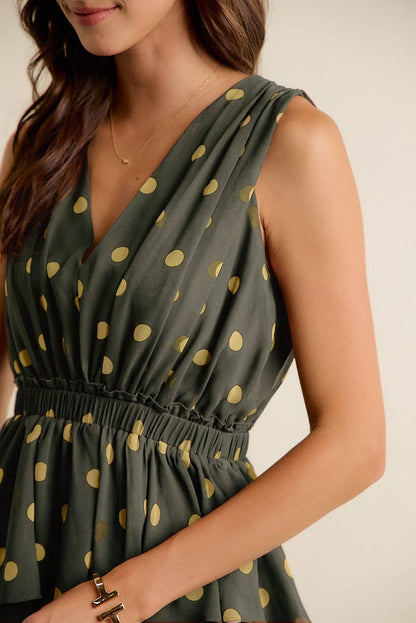Brown & Pink Dots Dress