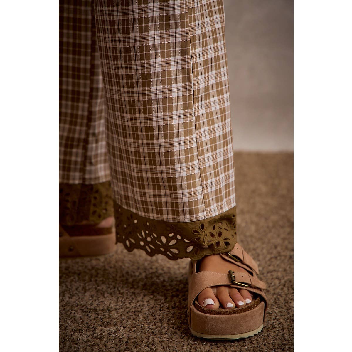 Plaid Pants Brown