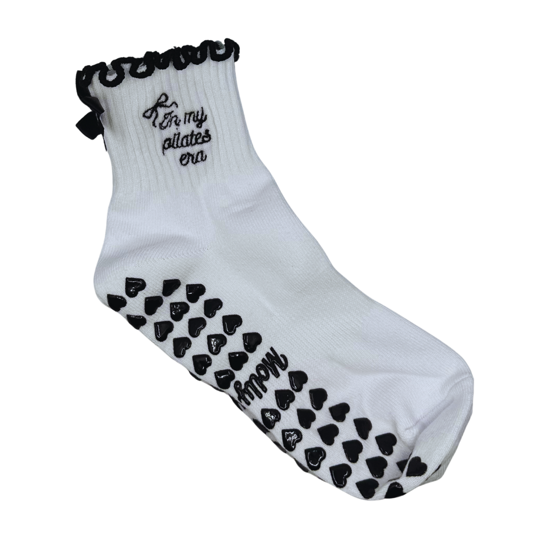 In my Pilates era black and white grip sock