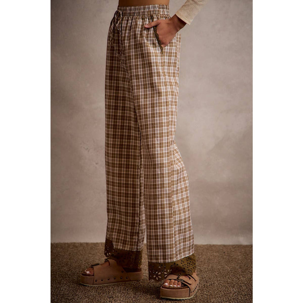 Plaid Pants Brown
