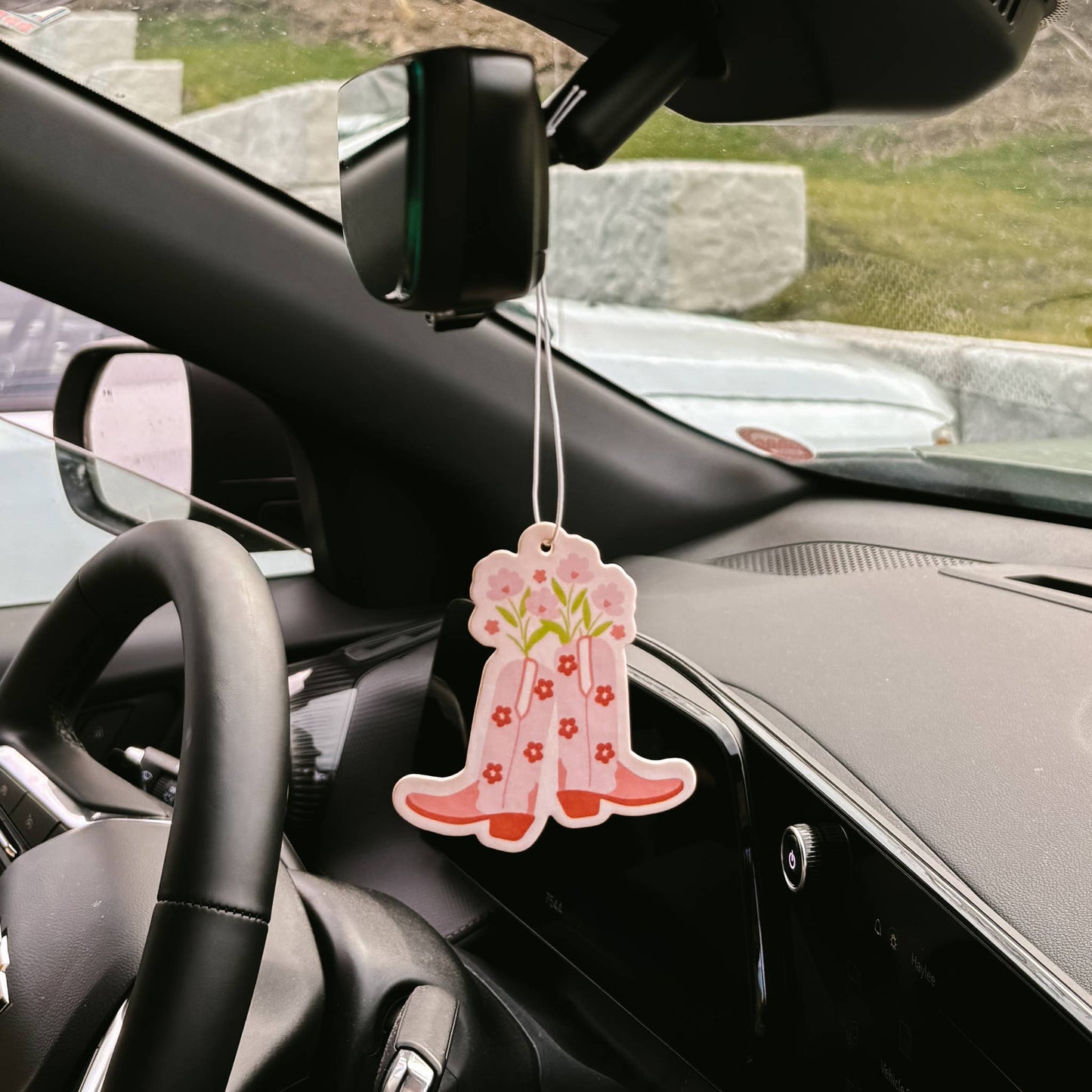 Car Air Freshener-Dainty Floral Navy