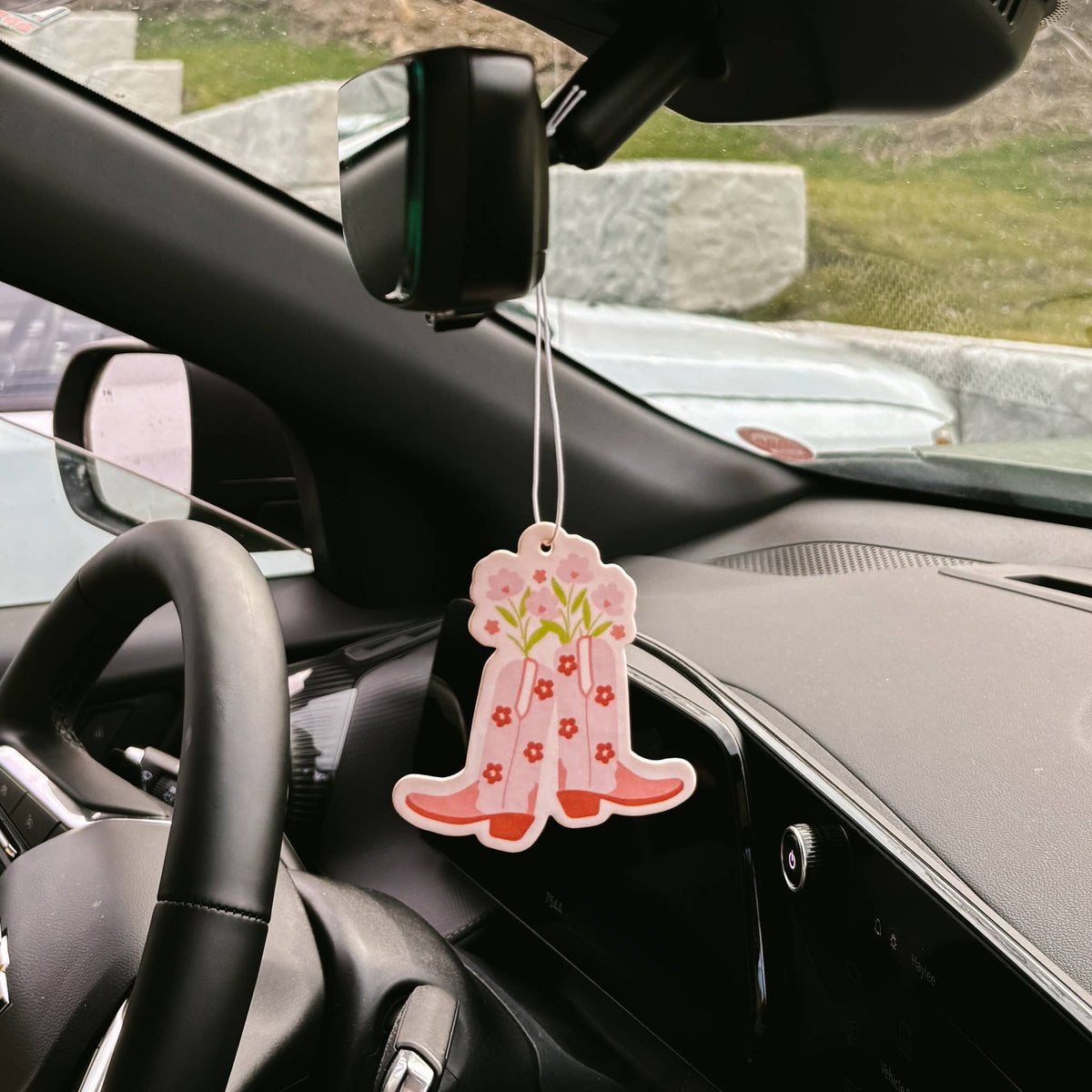 Car Air Freshener-Dainty Floral Navy