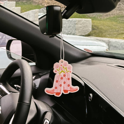 Car Air Freshener-Dainty Floral Navy