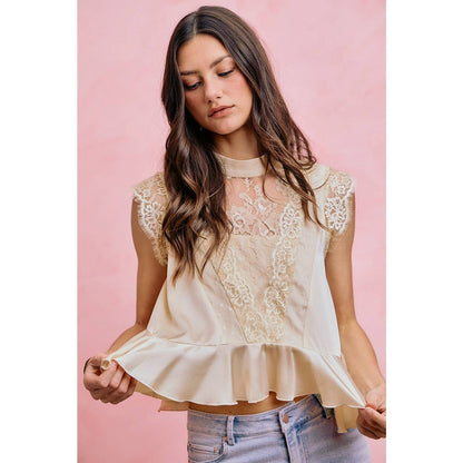 Satin Lace Top