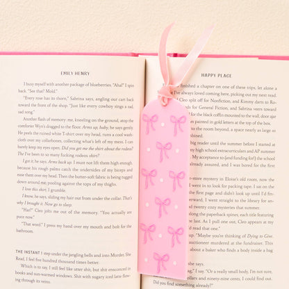 Acrylic Bookmark-Bows Pink