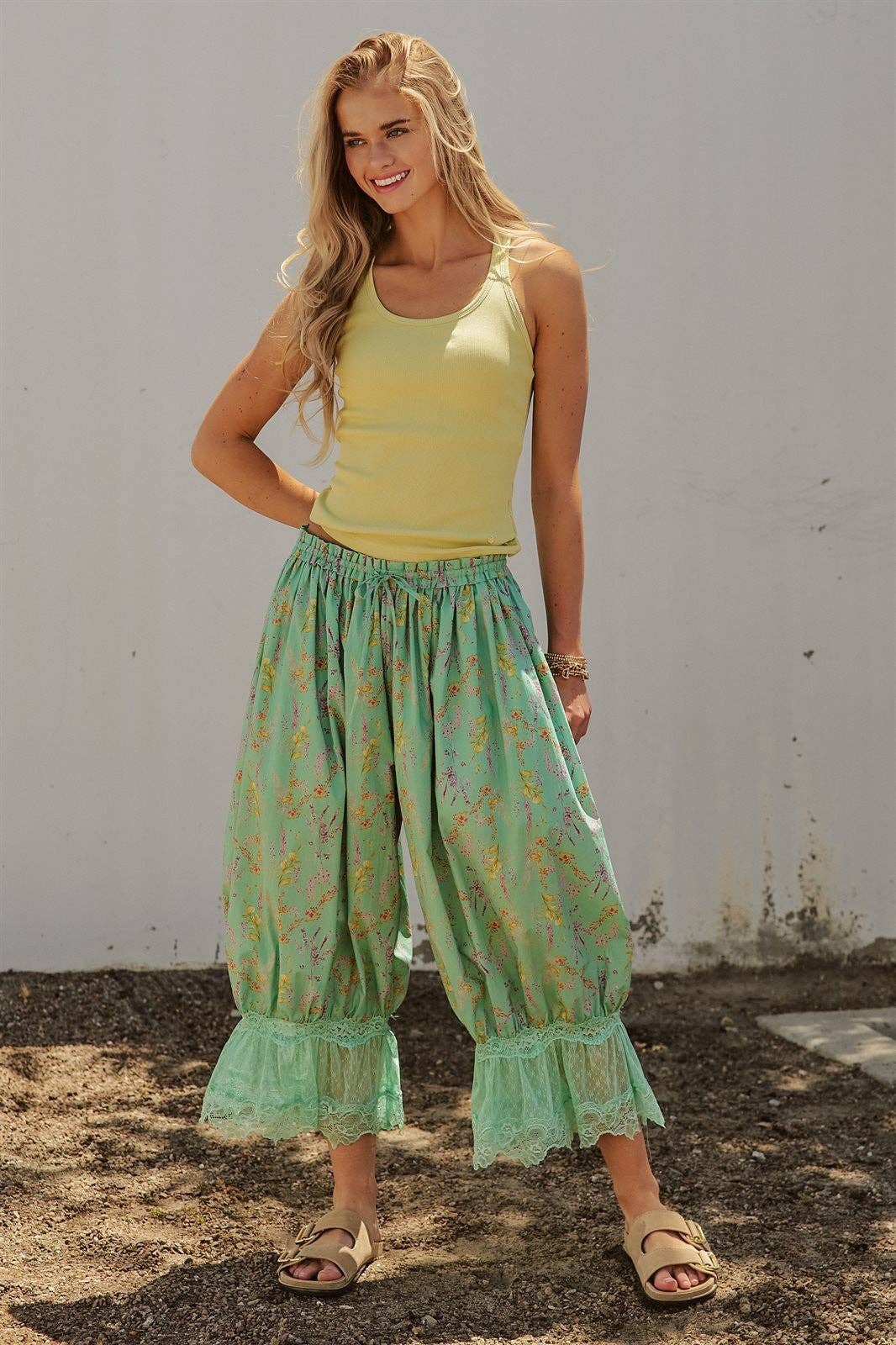 Green Bloomer Pants