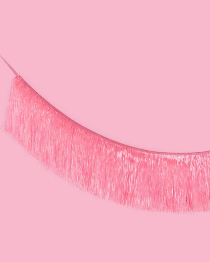 Pink Fringe Party Banner