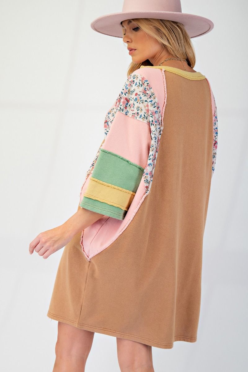 Queen Pink Latte Mix Sleep Dress