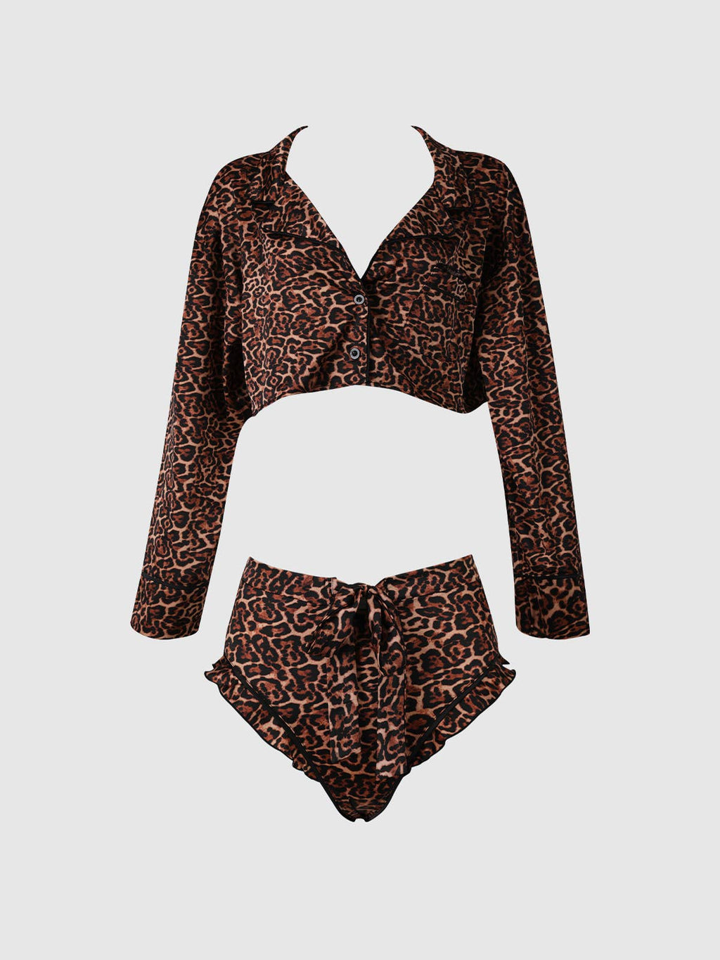 Leopard and Lace Sleep Set