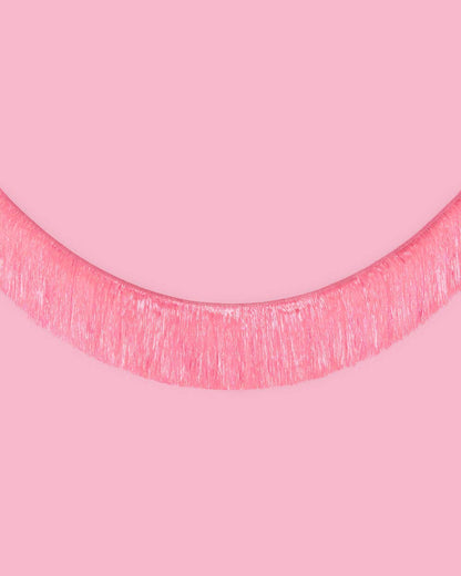 Pink Fringe Party Banner