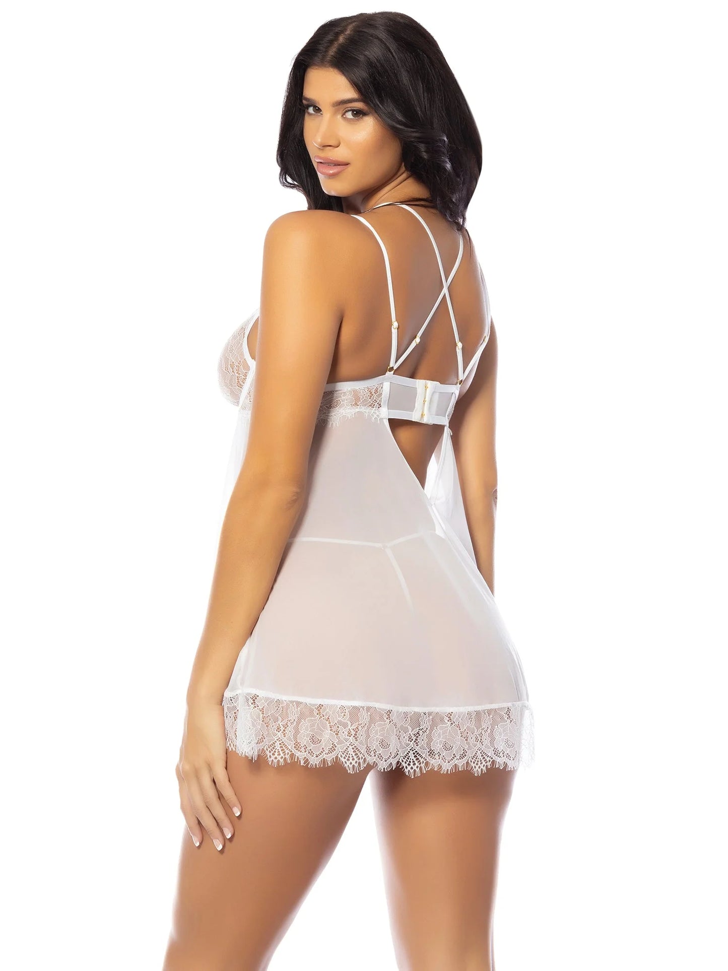 Indie Sheer White Babydoll