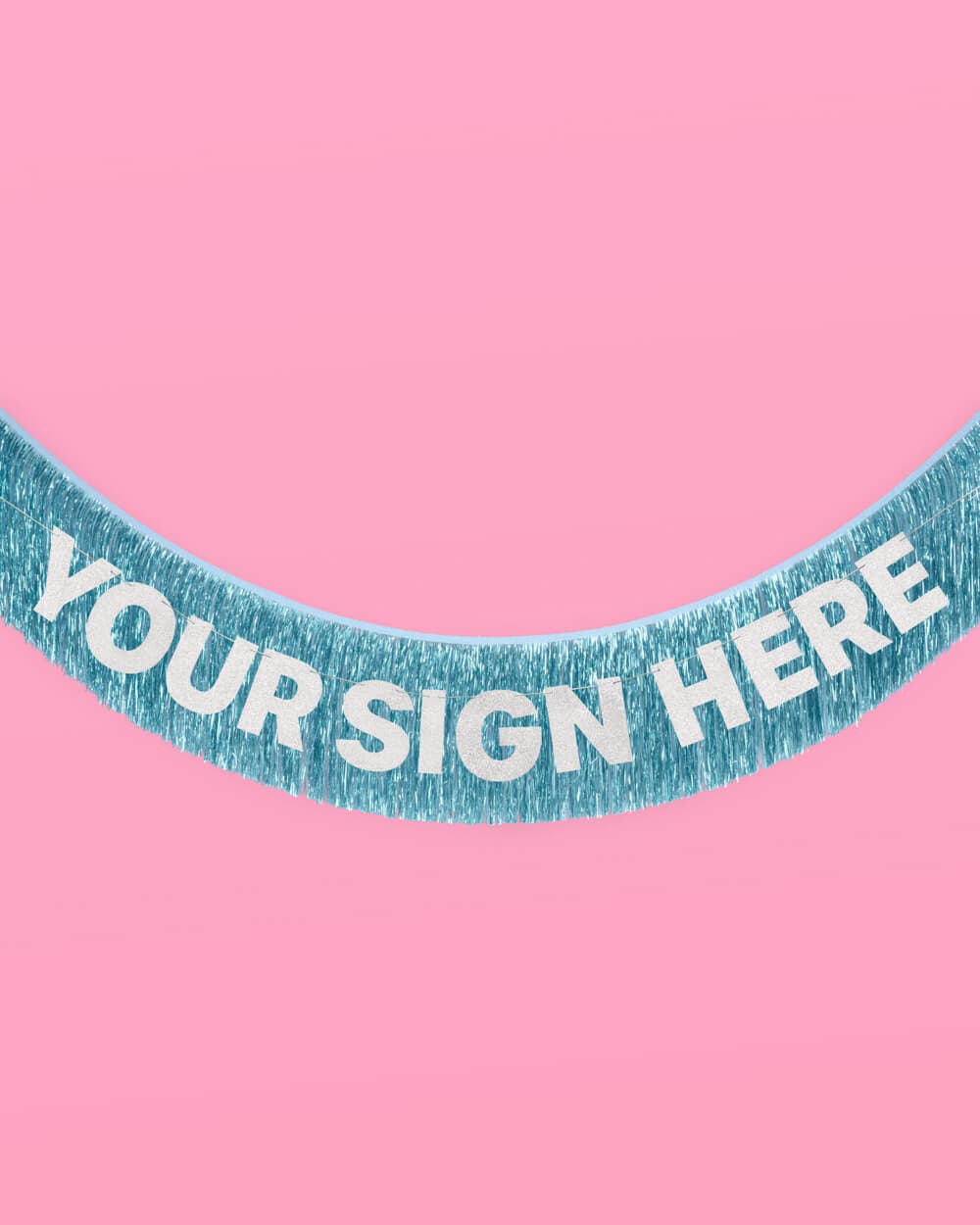 Blue Fringe Foil Banner