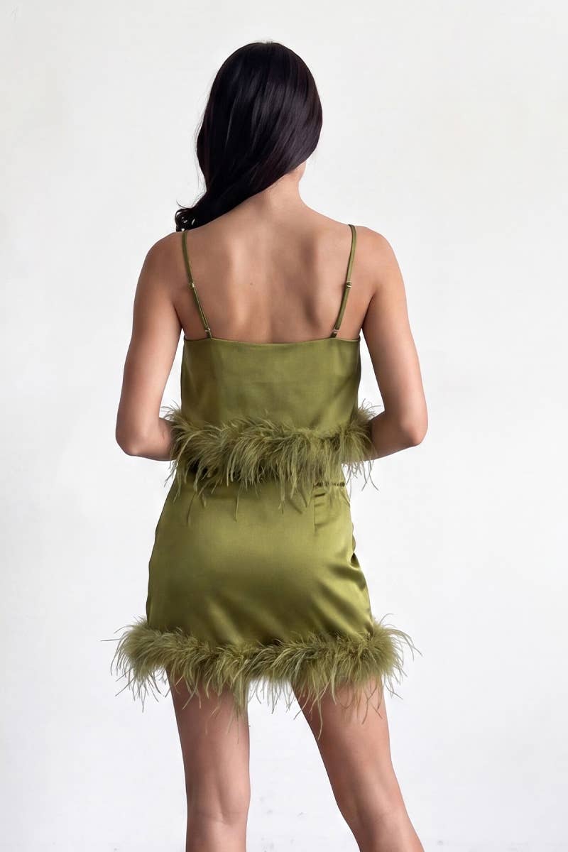 Green Fur Skirt