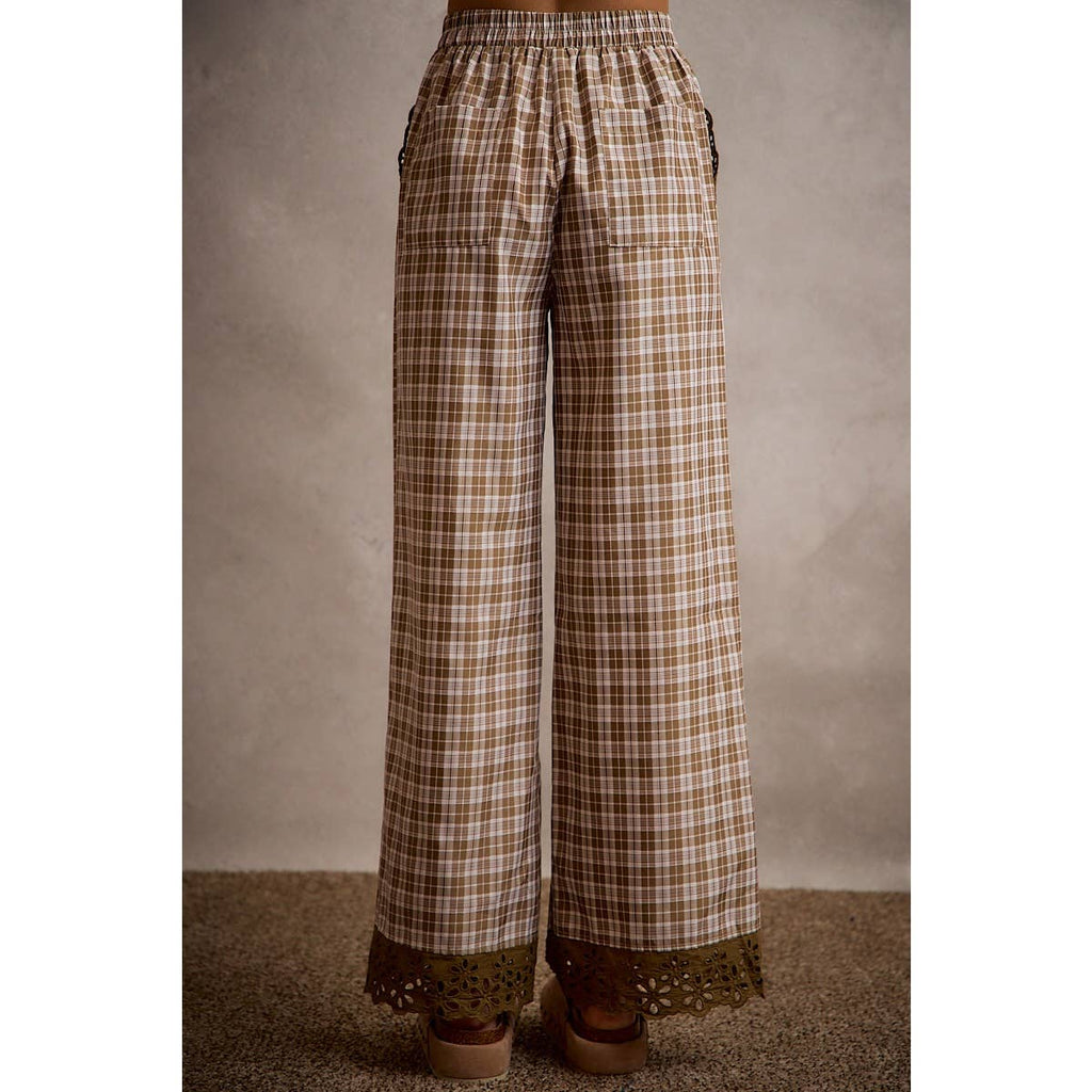 Plaid Pants Brown