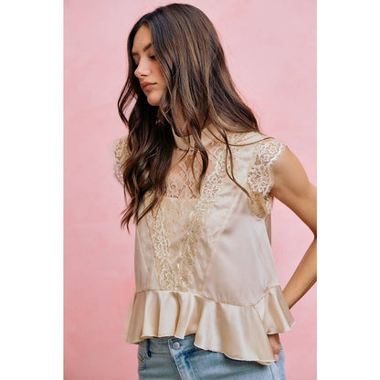 Satin Lace Top