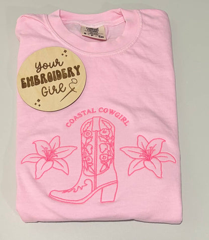 Coastal Cowgirl Embroidered T-Shirt