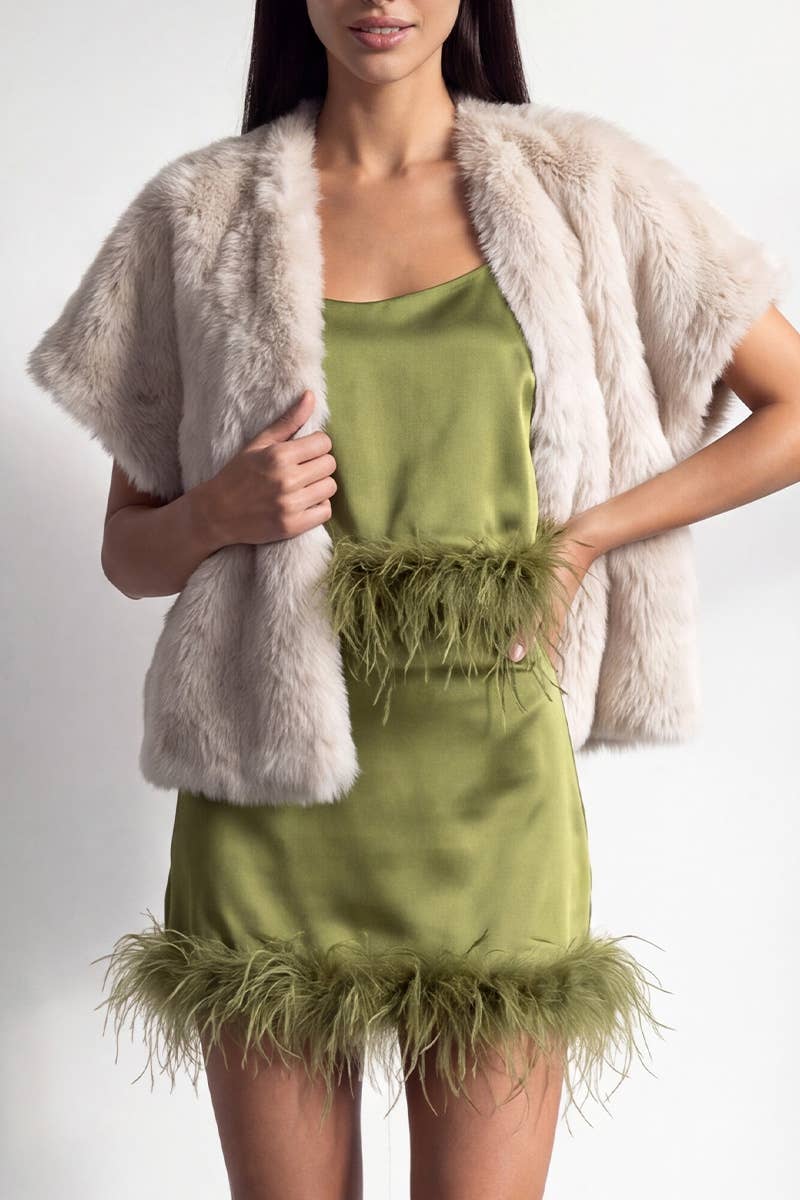 Green Fur Skirt