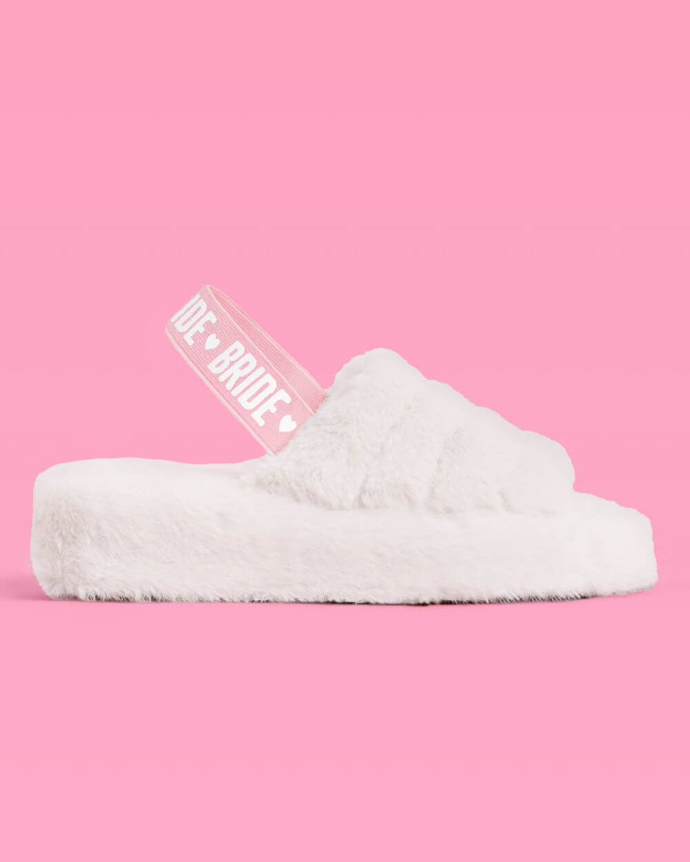 White Bride Fur Slippers