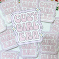 Cozy Girl Sticker, Aesthetic Retro Sticker, Preppy Coquette