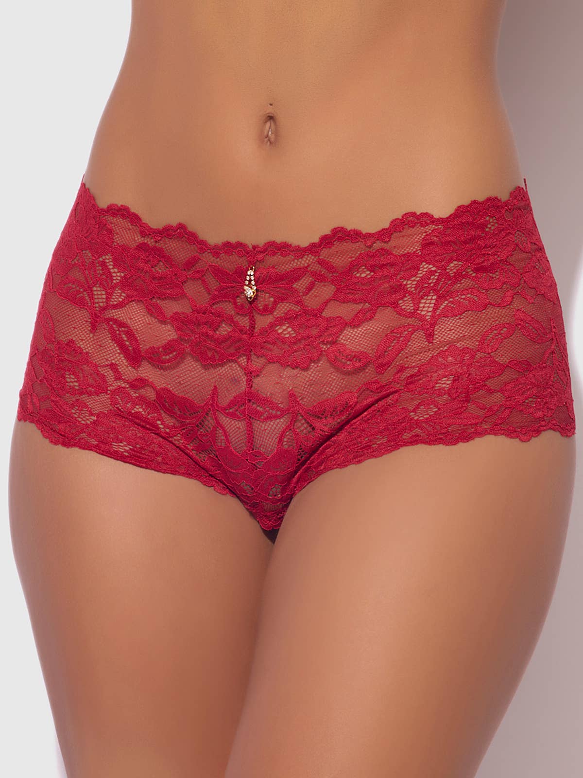 Lace Crotchless Cheekster