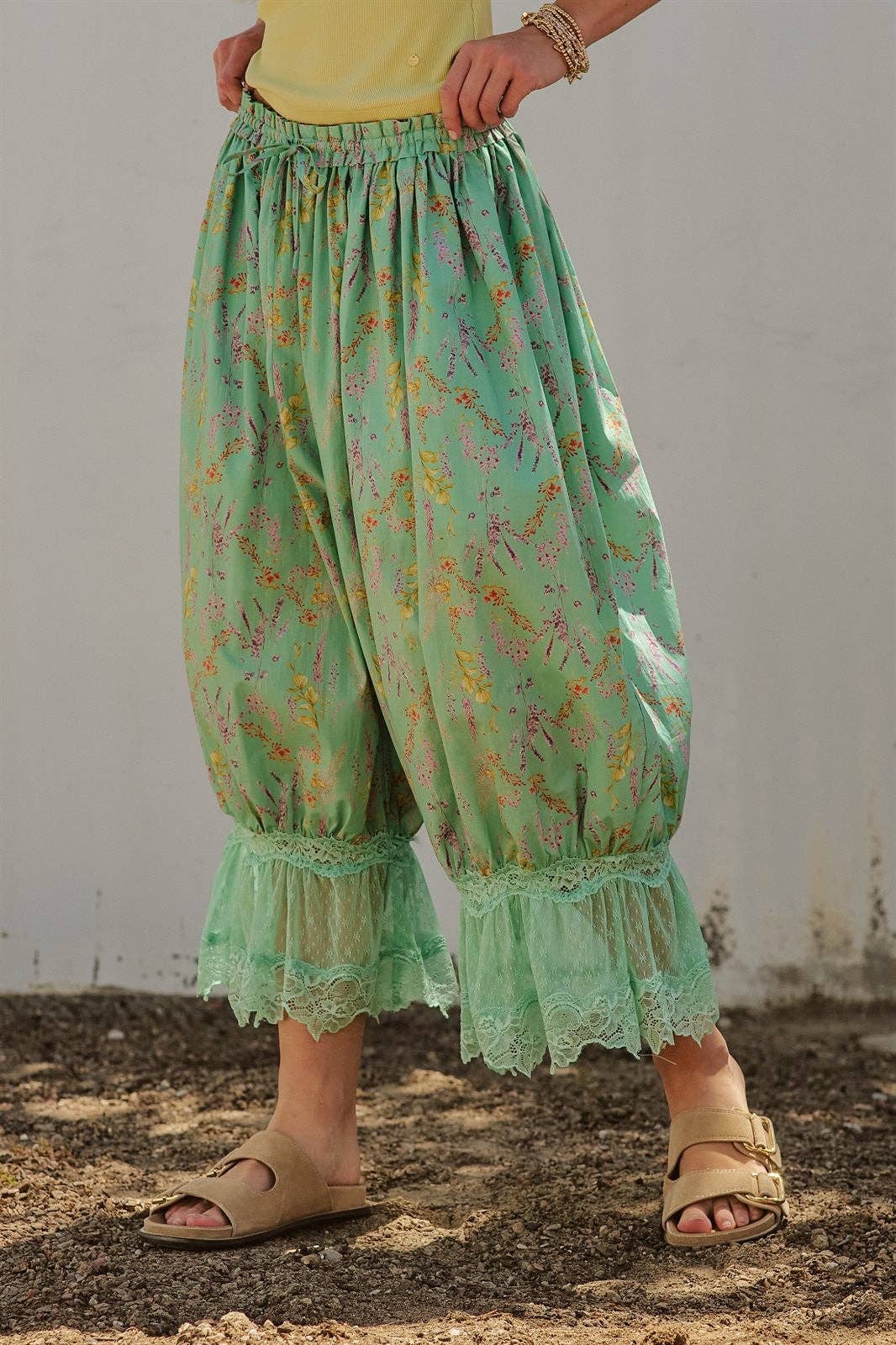 Green Bloomer Pants