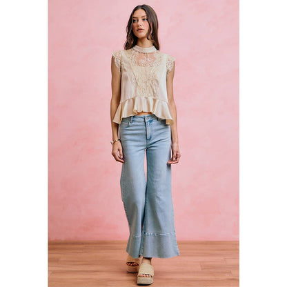 Satin Lace Top