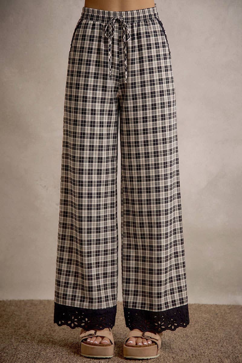 Plaid Pants Brown